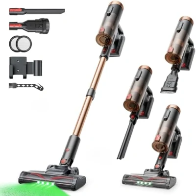 Imagen de proscenic P11 Ultra Aspiradora sin Cable 40KPa, Aspirador Escoba Potente hasta 40Mins con Pantalla Táctil LED/Cepillo Antienredos, Ideal para Alfombras, Suelos Duros, Sofá, Mascotas