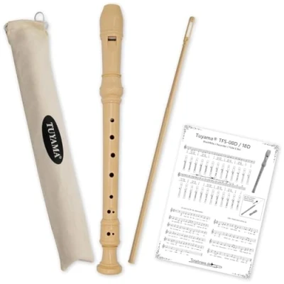 Imagen de Tuyama® TFS 08D Flauta Soprano (Digitación alemana) con tabla de agarre y ejemplos notas
