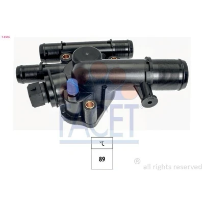 Imagen de FACET 7.8506 Termostato, refrigerante 89 Made in Italy OE Equivalent con junta RENAULT: MEGANE 2, SCENIC 2 Coupe Cabriolet