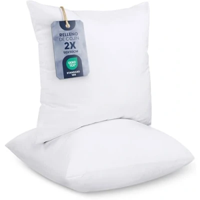 Imagen de Utopia Bedding Relleno de Cojín 50 x cm (2 Unidades), Fibra Virgen Siliconada, Almohadas Sofá (Blanco)