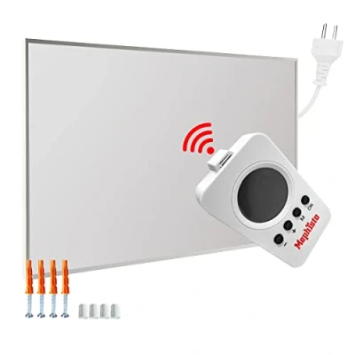 Imagen de Mephisto Calefacción por infrarrojos para pared o techo, bajo consumo, incluye mando a distancia y termostato, control aplicación WiFi, 300 1200 W, potencia en vatios: 600 accesorios: