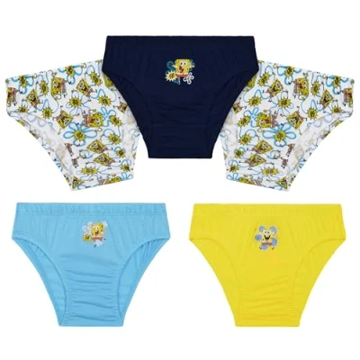 Imagen de SpongeBob Squarepants Bob Esplonja Transpirables Calzoncillos de 100% Algodón para Niño Paquete 5 (Multi, 6 7 Años)