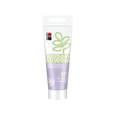 Imagen de Marabu 14500050220 Green Line Pintura alquídica (100 ml, a Base de Agua, Mate, Resistente la luz, Impermeable, 92% materias primas Naturales), Color Lila Pastel (14500050226)
