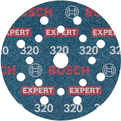Imagen de Bosch 1x Disco de lija para láminas EXPERT O780, 125 mm (para Madera dura, Pintura sobre madera, Ø mm, Grano 320, Professional Accesorios Lijadora excéntrica)