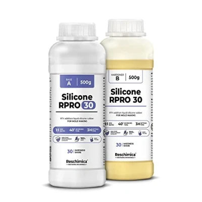 Imagen de Goma de Silicona para Moldes 1:1 R Pro 30, Líquida, No Tóxica, Caucho Resina, Fundición, Fabricación Resin, Manualidades (1 kg)