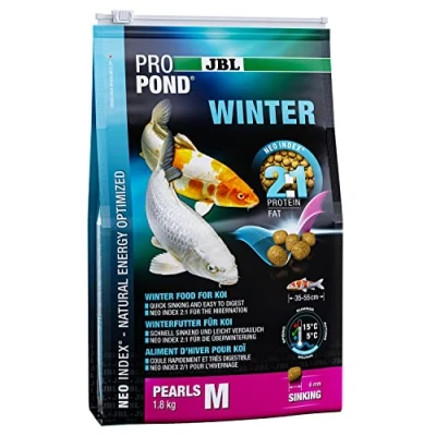 Imagen de JBL Comida de Invierno para Koi, con Perlas sumergibles, Forro Temporada, ProPond Invierno, Talla M, 1,8 kg