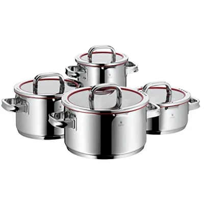 Imagen de WMF Function 4 Batería de Cocina, Piezas, Cacerola Ø20cm (2,5 litros), 3 ollas Altas Ø16cm (1,9 (3,4 litros) y Ø24cm (5,7 con Tapa