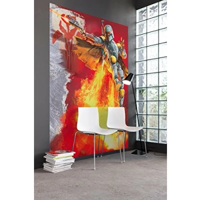 Imagen de Komar Star Wars Boba Fett Mural de Papel Pintado, Vinilo, Multicolor, 184 x 0.2 254 cm, 4
