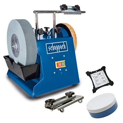 Imagen de Scheppach TIGER 2500 Afiladora de piedra mojada, 1 unidad, Azul / Plateado Negro