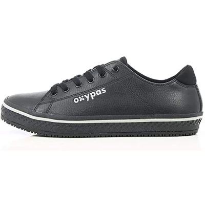 Imagen de Oxypas &#039;Paola&#039; Zapato profesional con cordones suela antideslizante Oxygrip (SRC) y ESD antiestático (EU 37, Negro)