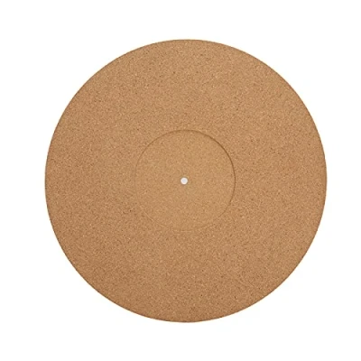 Imagen de Alfombrilla Para Plato Giratorio Giratoria De Corcho Suave, Antiestática 12 Pulgadas Deslizante LP Universal Disco