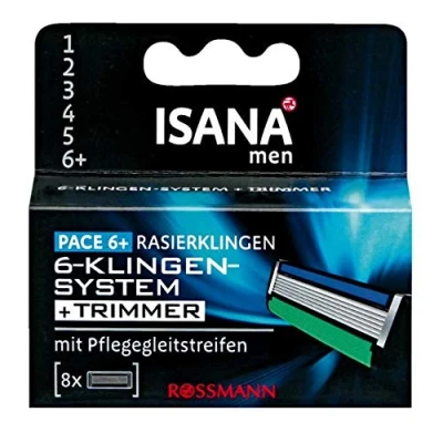 Imagen de ISANA Men Pace 6+ Cuchillas de afeitar (8 unidades)