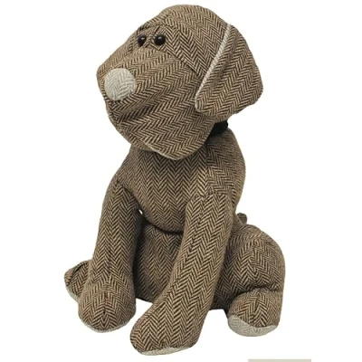 Imagen de Riva Home Paoletti Espiga Doorstop Dog Llenado De Peso Pesado Arena Gris Poliéster Y Acrílico 17 X 18 30 Cm (7&quot; 7&quot; 12&quot; Pulgadas) Diseñado En El Reino Unido, One Size