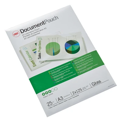 Imagen de GBC 3747237 Carteras DIN A3 (303X426) 2X125 micras (caja 25), Color Transparente
