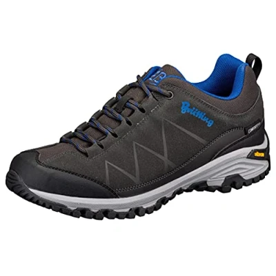 Imagen de Brütting Kansas, Zapatillas para Correr de Diferentes Deportes Unisex Adulto, Color Gris Antracita y Azul, 39 EU