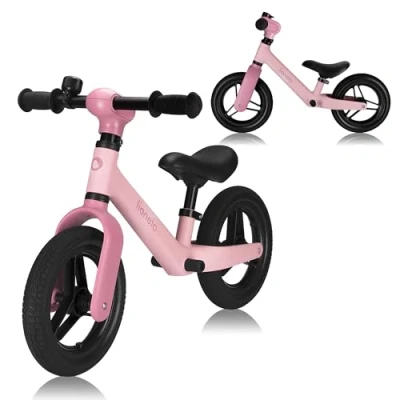 Imagen de lionelo Toni Bicicleta Sin Pedales para Niños de 18 Meses a 30 kg, Ruedas Goma PU 25 cm, Reposapiés Cesta Sillín y Manillar Ajustables, Empuñadura Antideslizante, Peso Ligero 2,3 Timbre