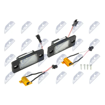 Imagen de NTY ELP VW 004 Luz Matricula ambos lados con LED, bombilla VOLKSWAGEN: Golf 5, Passat B5 GP Variant, Tiguan I