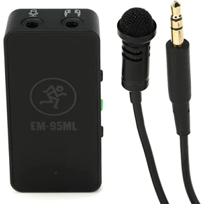 Imagen de MACKIE EM 95ML micrófono de solapa para smartphones y cámaras DSLR con amplificador integrado sonido calidad profesional