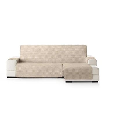 Imagen de Eysa Funda de Chaise Longue práctica Reversible Oslo Extra 290 cm Derecha Color Beige/Crudo