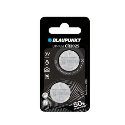 Imagen de Blaupunkt Pila de botón Litio Coin CR2025, 2 Unidades en blíster