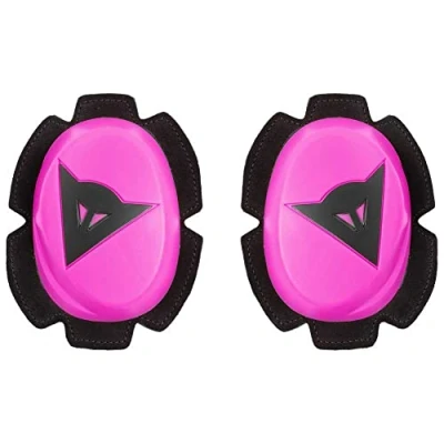 Imagen de Dainese Pista Knee Slider, Rodillera de Poliuretano para Moto, Rodilleras Contacto Uniforme con y Asfalto, Deslizadera Moto Cierre Velcro, Fucsia/Negro