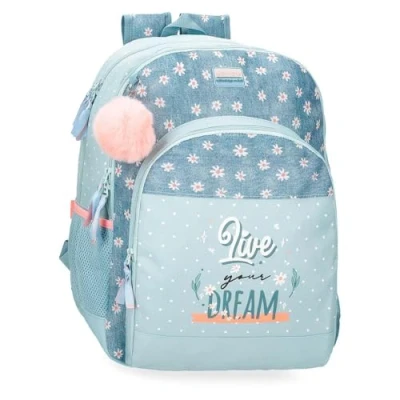 Imagen de Movom Live Your Dreams Mochila Escolar Adaptable a Carro Verde 33x46x17 cms Poliéster 25,81L