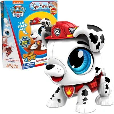 Imagen de Goliath, Build a BOT, Paw Patrol, Marshall, Construye tu Propia Mascota interactiva, Kit de Robot Stem más 20 Piezas para niños, Mayores 4 años, Idioma en Inglés