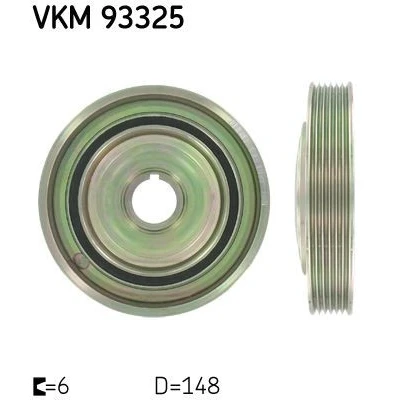 Imagen de SKF VKM 93325 Polea de Cigüeñal 148 6 PEUGEOT: 406 Coupé, 206 Hatchback, Berlina, CITROËN: Xsara Picasso, C4 I Hatchback