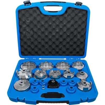 Imagen de BGS 6786 Juego de cazoletas para filtros aceite 19 piezas