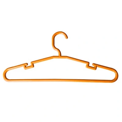 Imagen de COM FORT HOUSE Perchas de Plástico Color Naranja Diseño Elegante con Muescas para Tirantes Pack 50 Unidades Estándar 42 cm