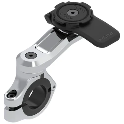 Imagen de Quad Lock Soporte para manillar de moto Pro cromado iPhone, Samsung Galaxy y Smartphone Pixel