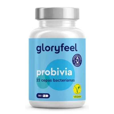 Imagen de Probióticos y Prebióticos Intestinales 180 Cápsulas con revestimiento entérico 22 Cepas Bacterianas (Lactobacillus, Bifidobacterium) + Inulina, 10 mil millones de UFC