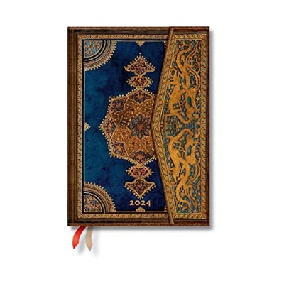 Imagen de Safavid Indigo (Safavid Binding Art) Midi Verso 12 month Dayplanner 2024
