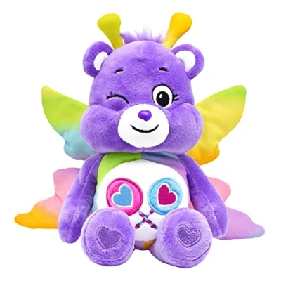 Imagen de Care Bears Basic Fun 99310 Oso de Peluche 22 cm con diseño Mariposa compartida, Juguete Suave Coleccionable, para niños y niñas, pequeño a