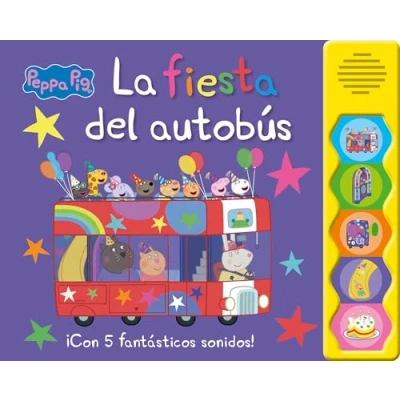 Imagen de Peppa Pig. Libro con sonidos La fiesta del autobús: ¡Con 5 fantásticos sonidos!