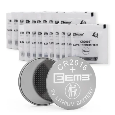 Imagen de EEMB 20 Paquete Batería Etiqueta De CR2016, Litio 3V con Soldadura ECR2016 DL2016 LM2016 para Llaves AutomóViles Fob, Relojes, Juguetes