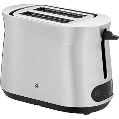 Imagen de WMF Kineo Tostadora de acero inoxidable, doble ranura con accesorio para panecillos, 2 rebanadas, 10 niveles tostado, 980 W, inoxidable mate