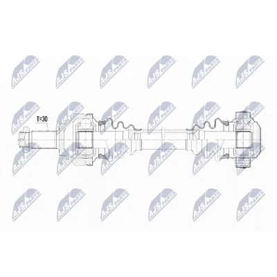 Imagen de NTY NPW BM 083 Árbol de transmisión Eje trasero izquierda 611 con tuerca BMW: 3 Berlina, Touring, Coupé norauto, oscaro, mister auto