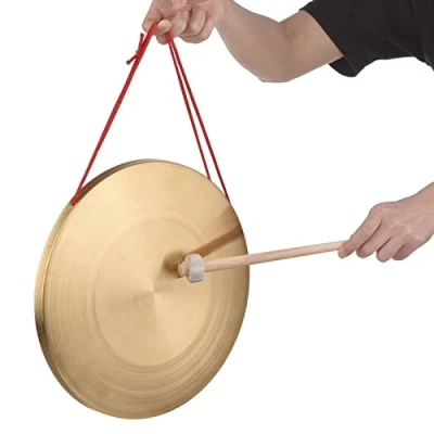 Imagen de Ericetion Instrumento De Percusión Ópera Cimbal Gong 32 Cm con Martillo Juego Redondo