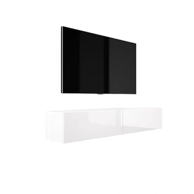 Imagen de Mueble de TV, (Ancho: 170 cm, Alto: 34 Profundidad: 32 cm), Color Blanco Mate y Brillante