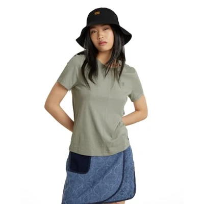 Imagen de G STAR RAW Front Seam R T Wmn Camiseta, Gris (Wrought Iron D24499 4107 g284), XXS para Mujer