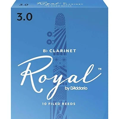 Imagen de Rico RCB1030Royal by D’Addario 3.0 Strength Reeds for Bb Clarinet (Pack of 10)