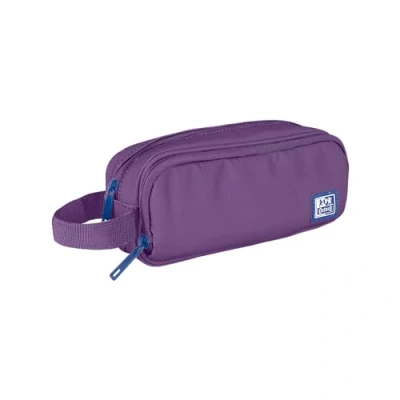 Imagen de Oxford B Smart, Estuche Escolar 3 Compartimentos, Goma Elástica, Material Reciclado RPET, Color Lila