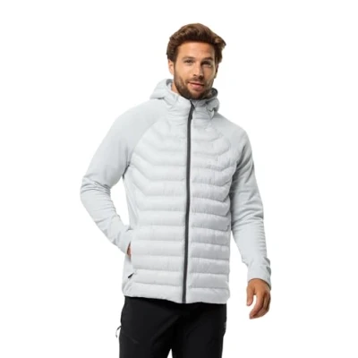 Imagen de Jack Wolfskin Routeburn Pro Hybrid M Chaqueta Softshell, Gris frío, 3XL para Hombre