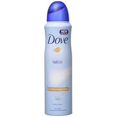 Imagen de Desodorante en spray antitraspirante de Dove Talco Talco, 3 unidades, 150 ml