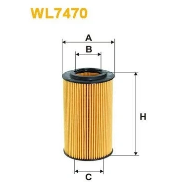 Imagen de WIX FILTERS WL7470 Filtro de aceite Cartucho filtrante MERCEDES BENZ: Clase C Sedán, A, INFINITI: Q30, Q50 Berlina, Q70