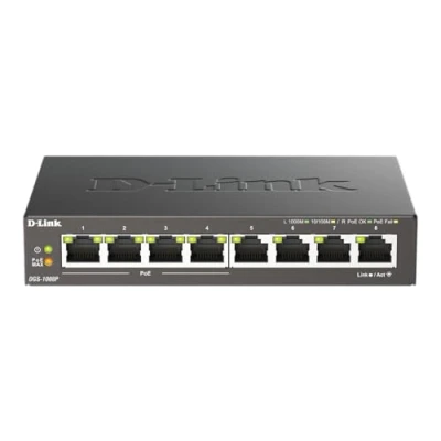 Imagen de D Link DGS 1008P Switch de 8 Puertos Gigabit Ethernet 10/100/1000 Mbps y 4 PoE