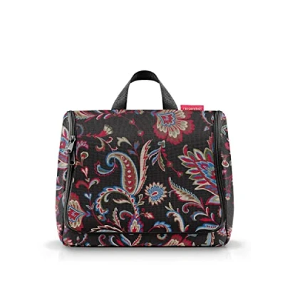 Imagen de reisenthel Bolsa de baño XL paisley black práctica Aseo con Gancho, Material Impermeable, Extra Large