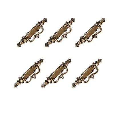 Imagen de 6 un. tirador asa bronce envejecido cajón mueble clásico 131x33mm
