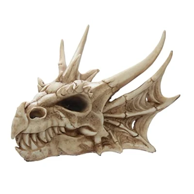 Imagen de Puckator Figura Decorativa de Calavera dragón, Resina Artificial, Color Mezclado, 16,5 cm Altura x 22,5 Ancho 25 Profundidad